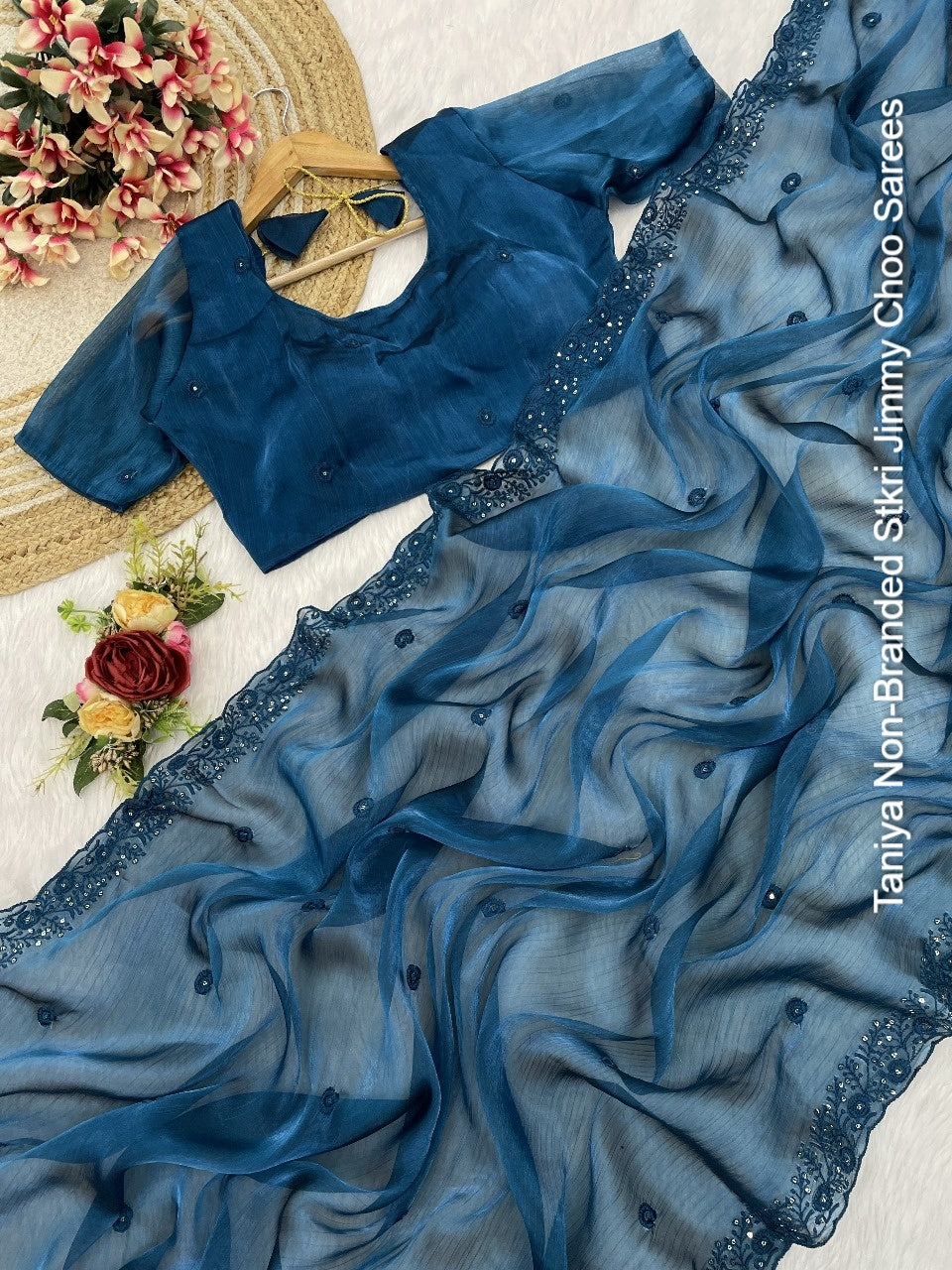 Taniya Non-Branded Stkri Jimmy Choo Sarees