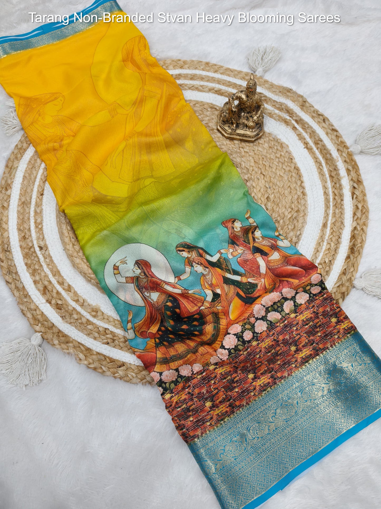 Tarang Non-Branded Stvan Heavy Blooming Sarees