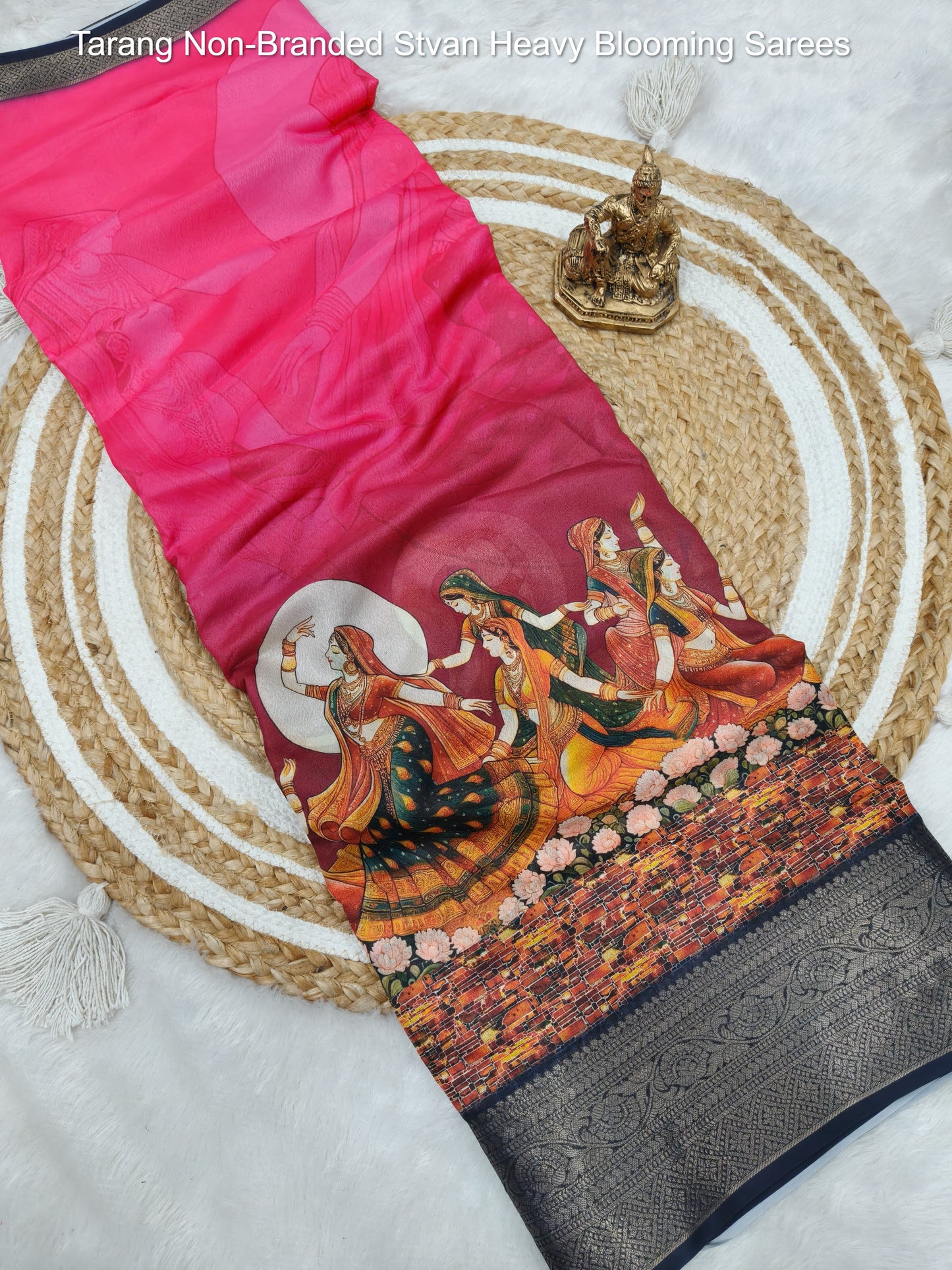 Tarang Non-Branded Stvan Heavy Blooming Sarees