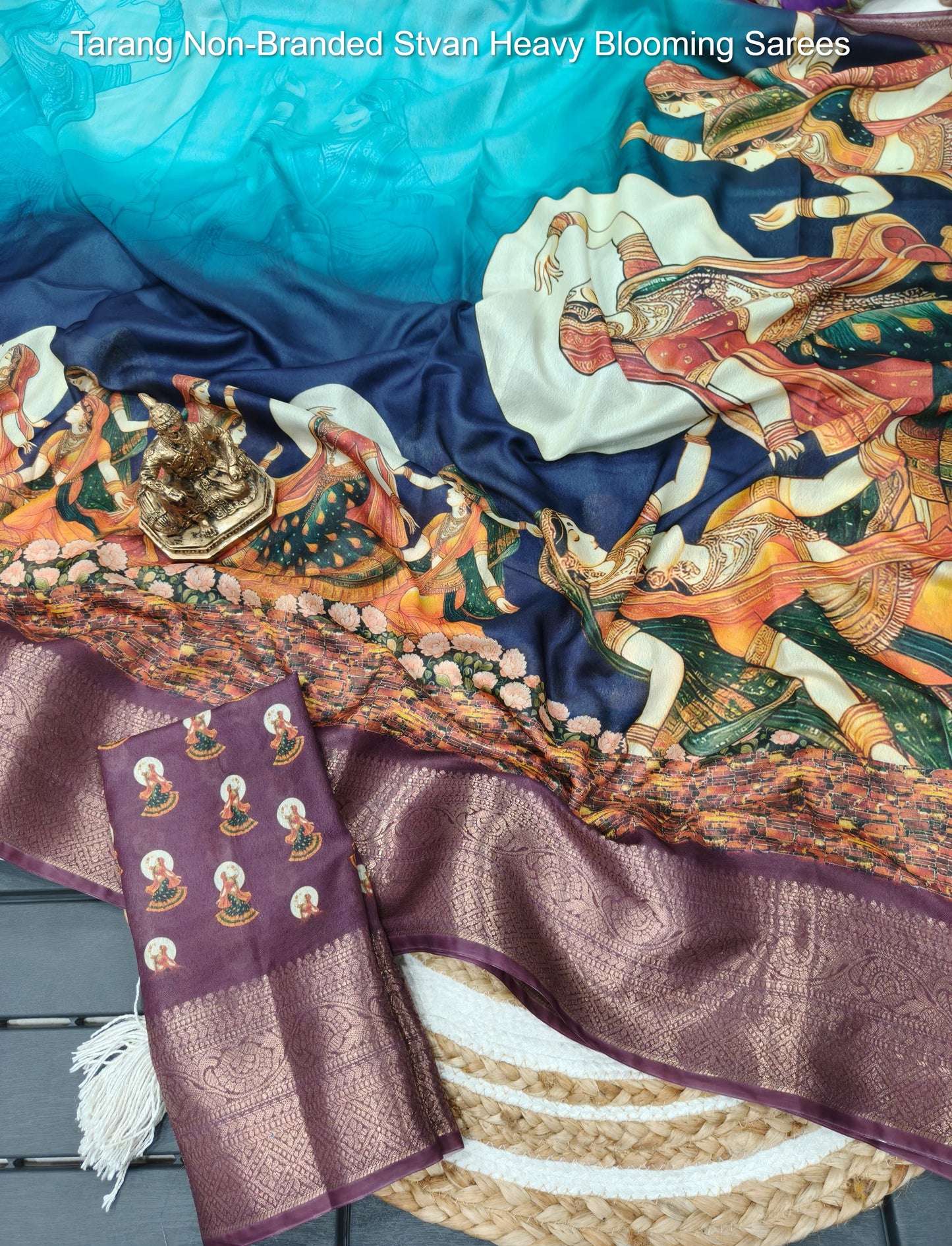 Tarang Non-Branded Stvan Heavy Blooming Sarees