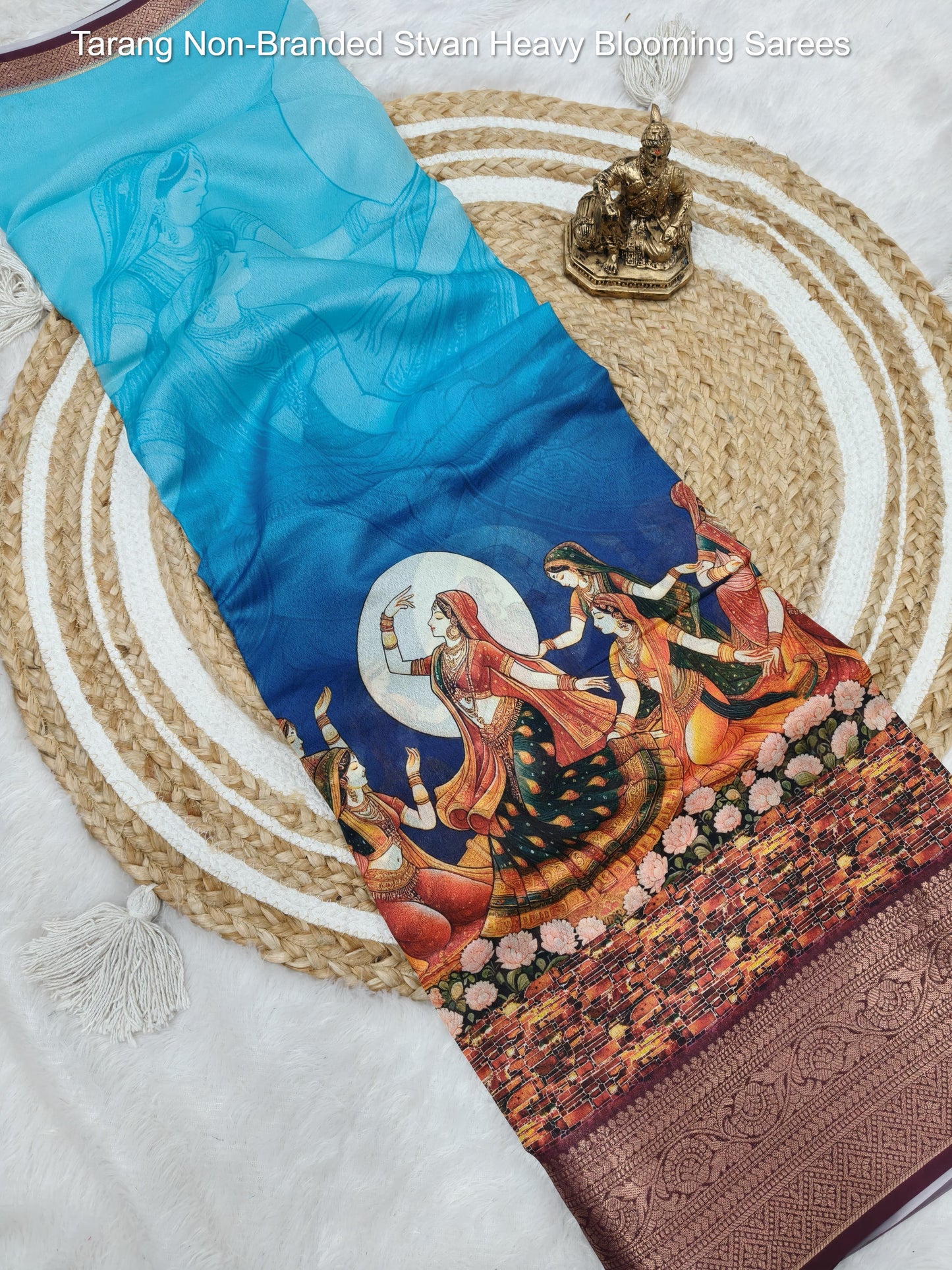 Tarang Non-Branded Stvan Heavy Blooming Sarees