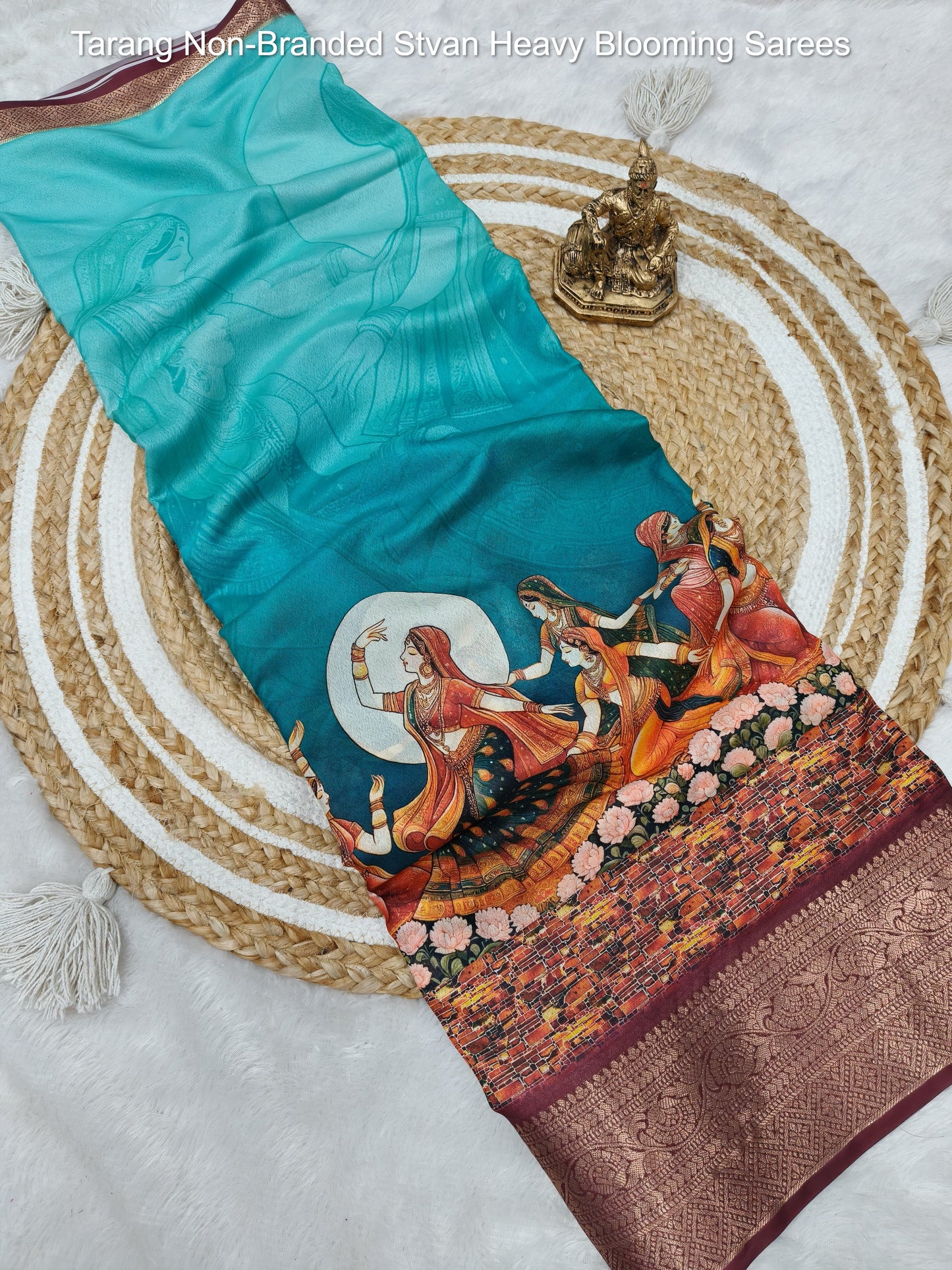 Tarang Non-Branded Stvan Heavy Blooming Sarees