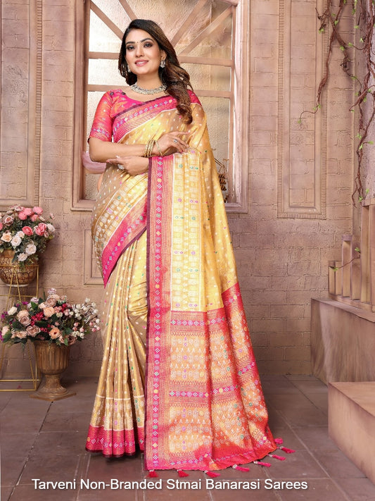 Tarveni Non-Branded Stmai Banarasi Sarees
