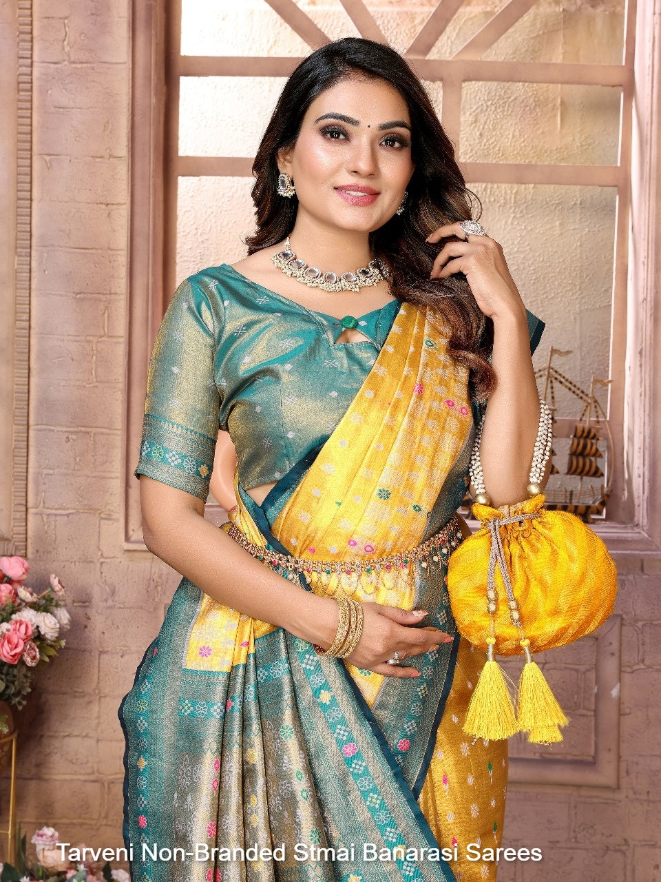 Tarveni Non-Branded Stmai Banarasi Sarees