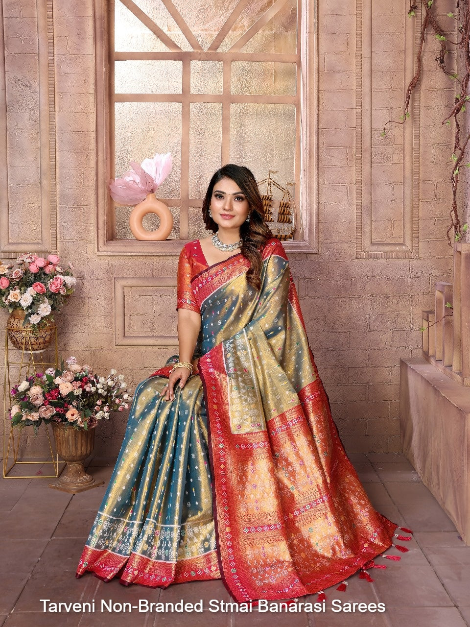 Tarveni Non-Branded Stmai Banarasi Sarees