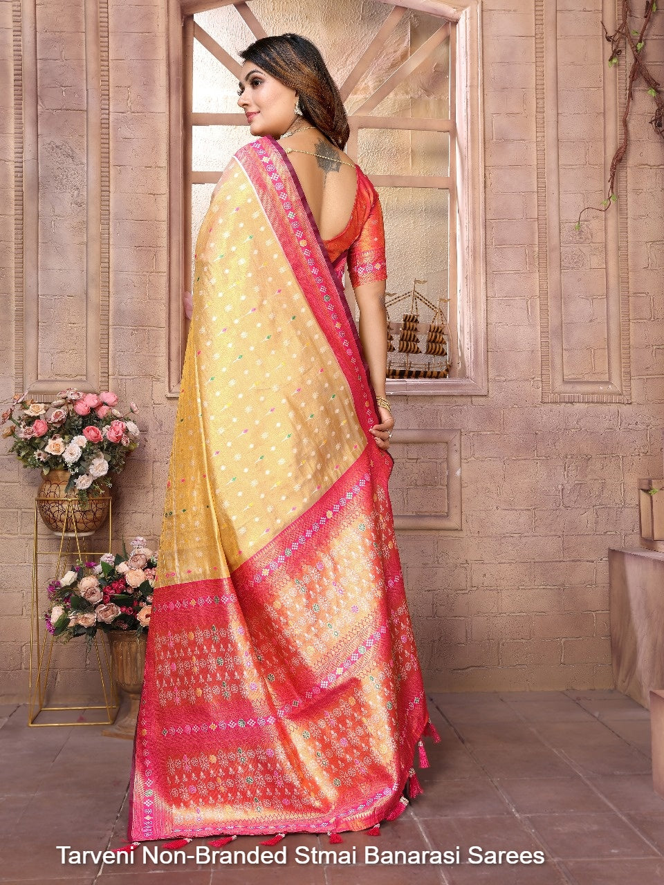 Tarveni Non-Branded Stmai Banarasi Sarees