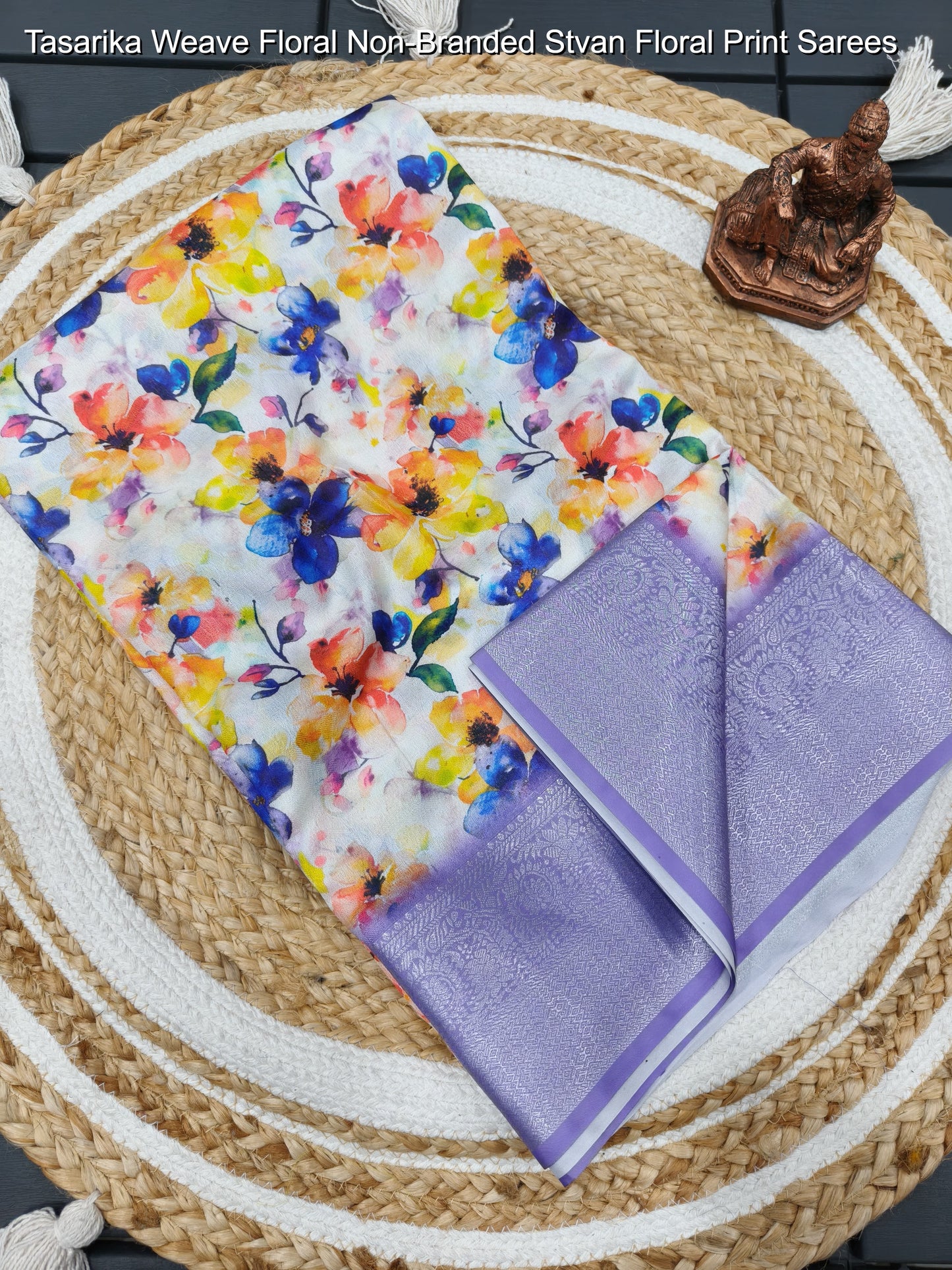 Tasarika Weave Floral Non-Branded Stvan Floral Print Sarees