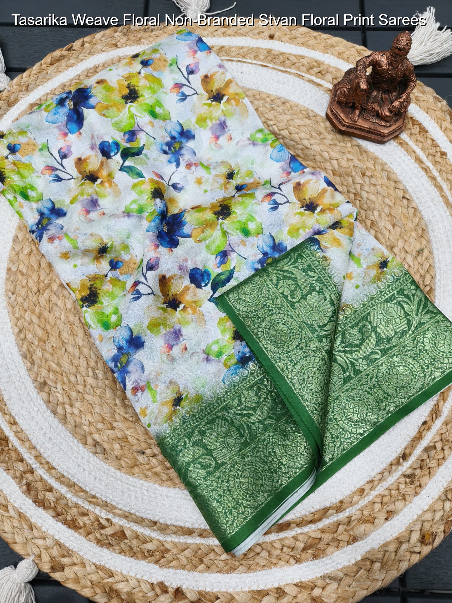 Tasarika Weave Floral Non-Branded Stvan Floral Print Sarees