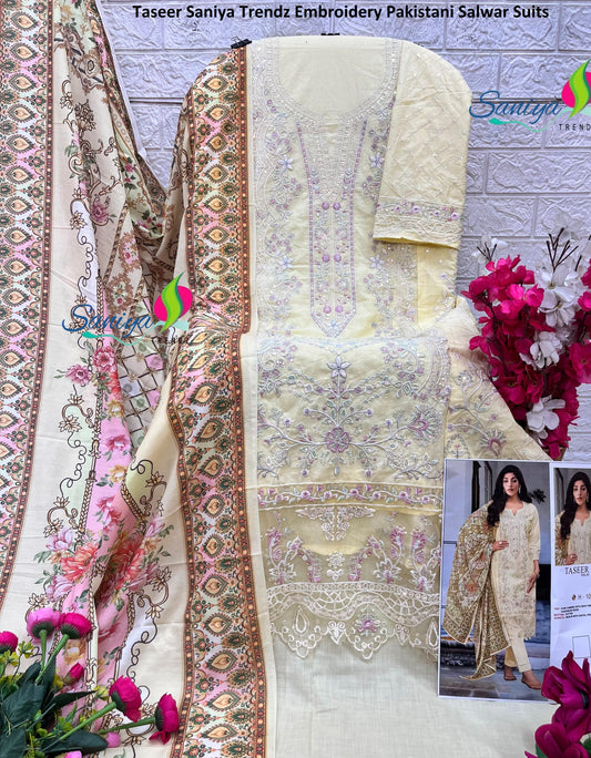 Taseer Saniya Trendz Embroidery Pakistani Salwar Suits