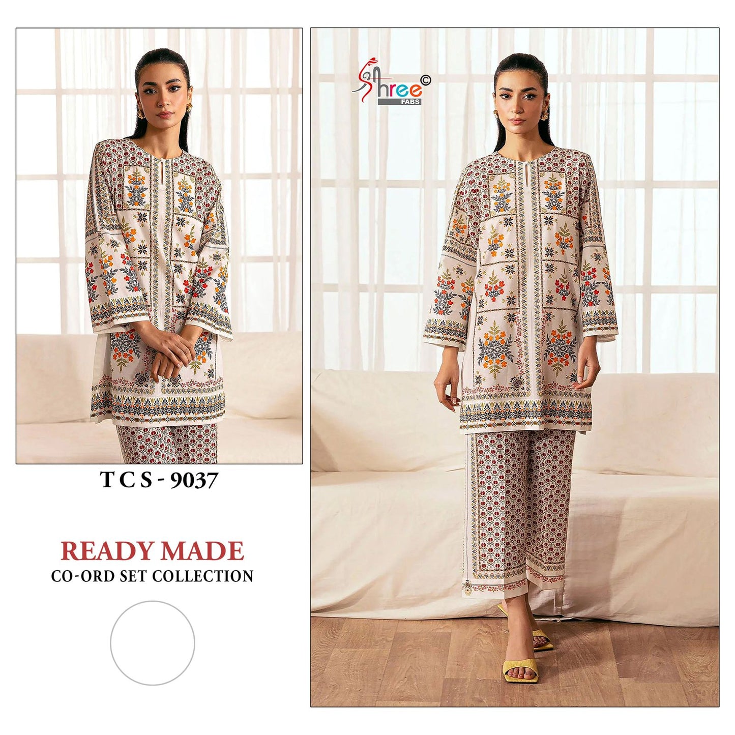 Tcs-9037 Karachi Shree Fabs Satin Co Ord Set