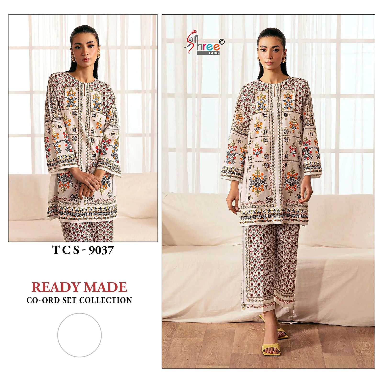 Tcs-9037 Karachi Shree Fabs Satin Co Ord Set