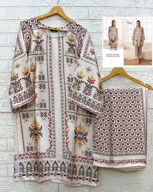 Tcs-9037 Karachi Shree Fabs Satin Co Ord Set