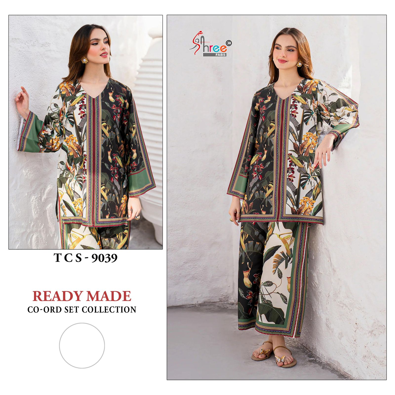 Tcs-9039 Karachi Shree Fabs Satin Co Ord Set