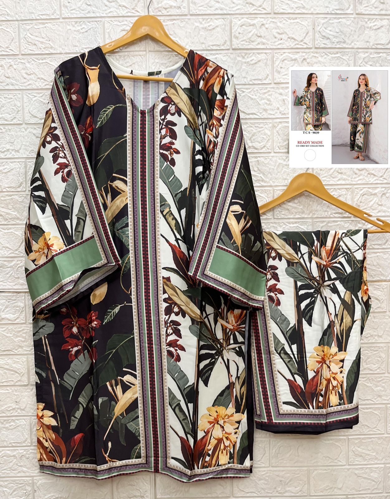 Tcs-9039 Karachi Shree Fabs Satin Co Ord Set