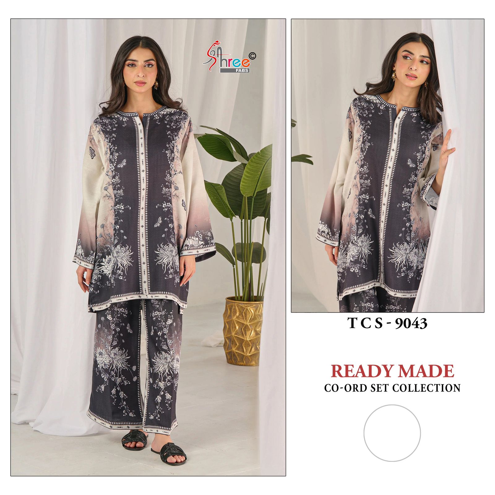 Tcs-9043 Karachi Shree Fabs Satin Co Ord Set