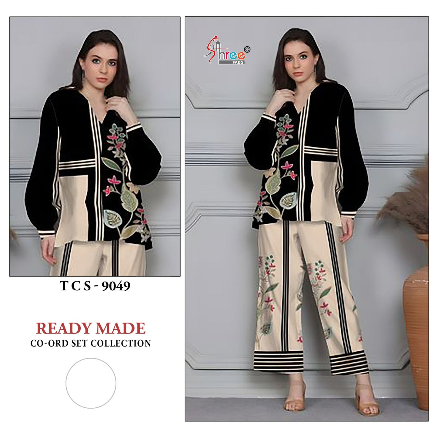 Tcs-9049 Karachi Shree Fabs Satin Co Ord Set