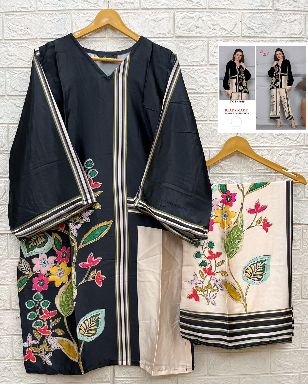 Tcs-9049 Karachi Shree Fabs Satin Co Ord Set