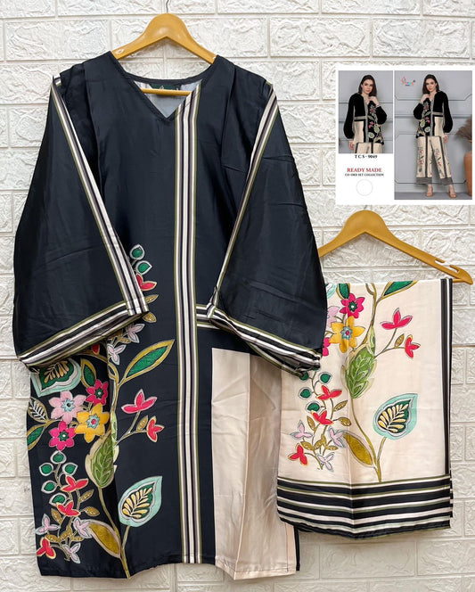 Tcs-9049 Karachi Shree Fabs Satin Co Ord Set