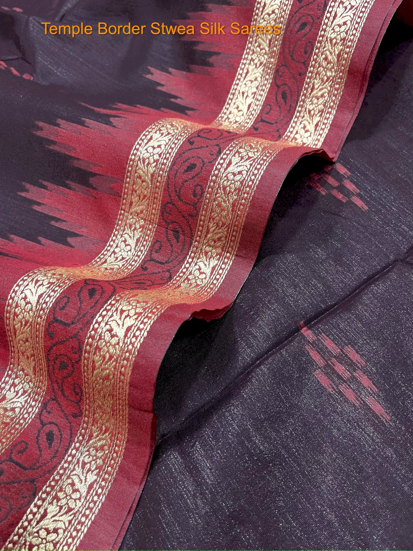 Temple Border Stwea Silk Sarees