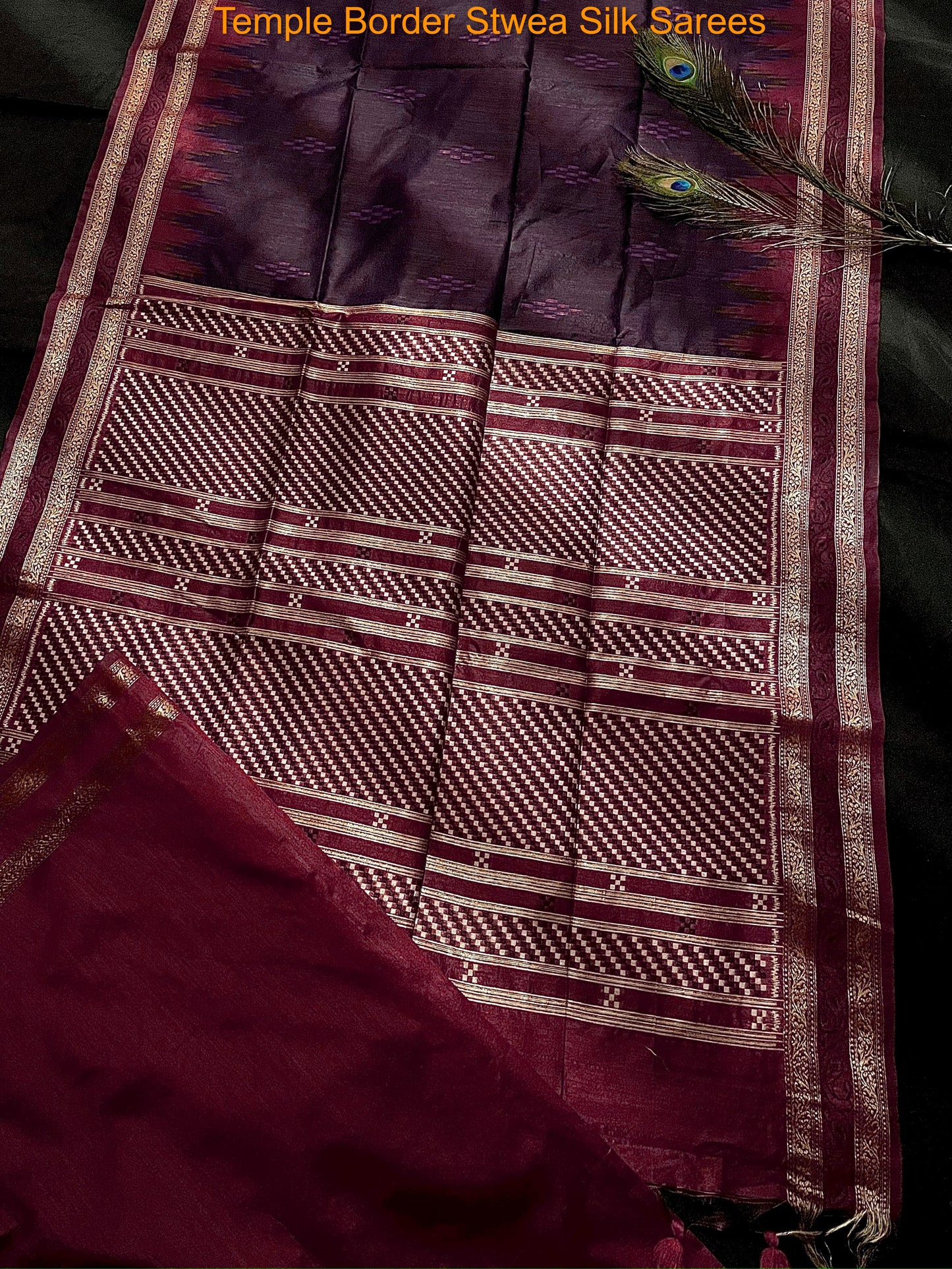 Temple Border Stwea Silk Sarees