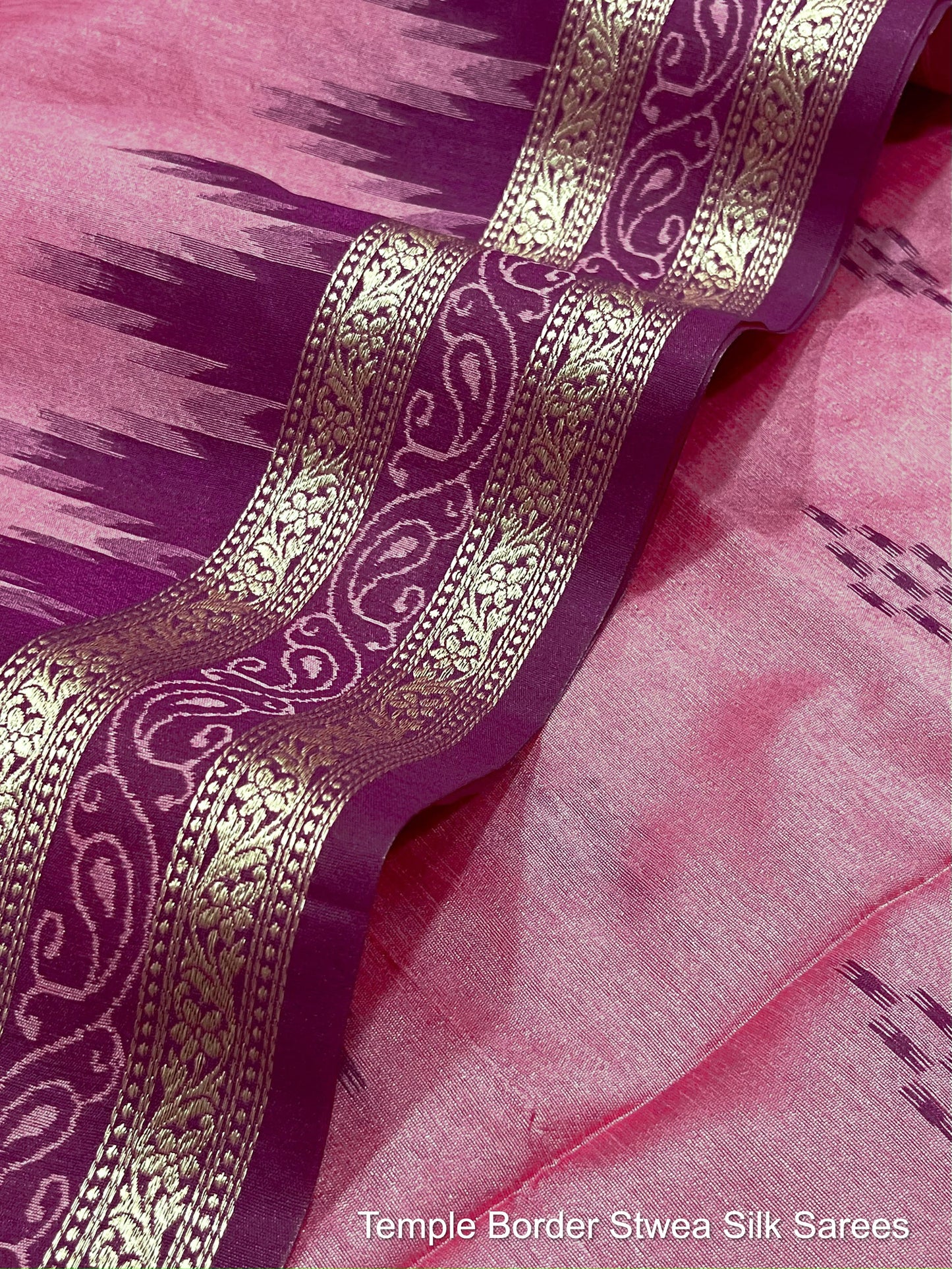 Temple Border Stwea Silk Sarees