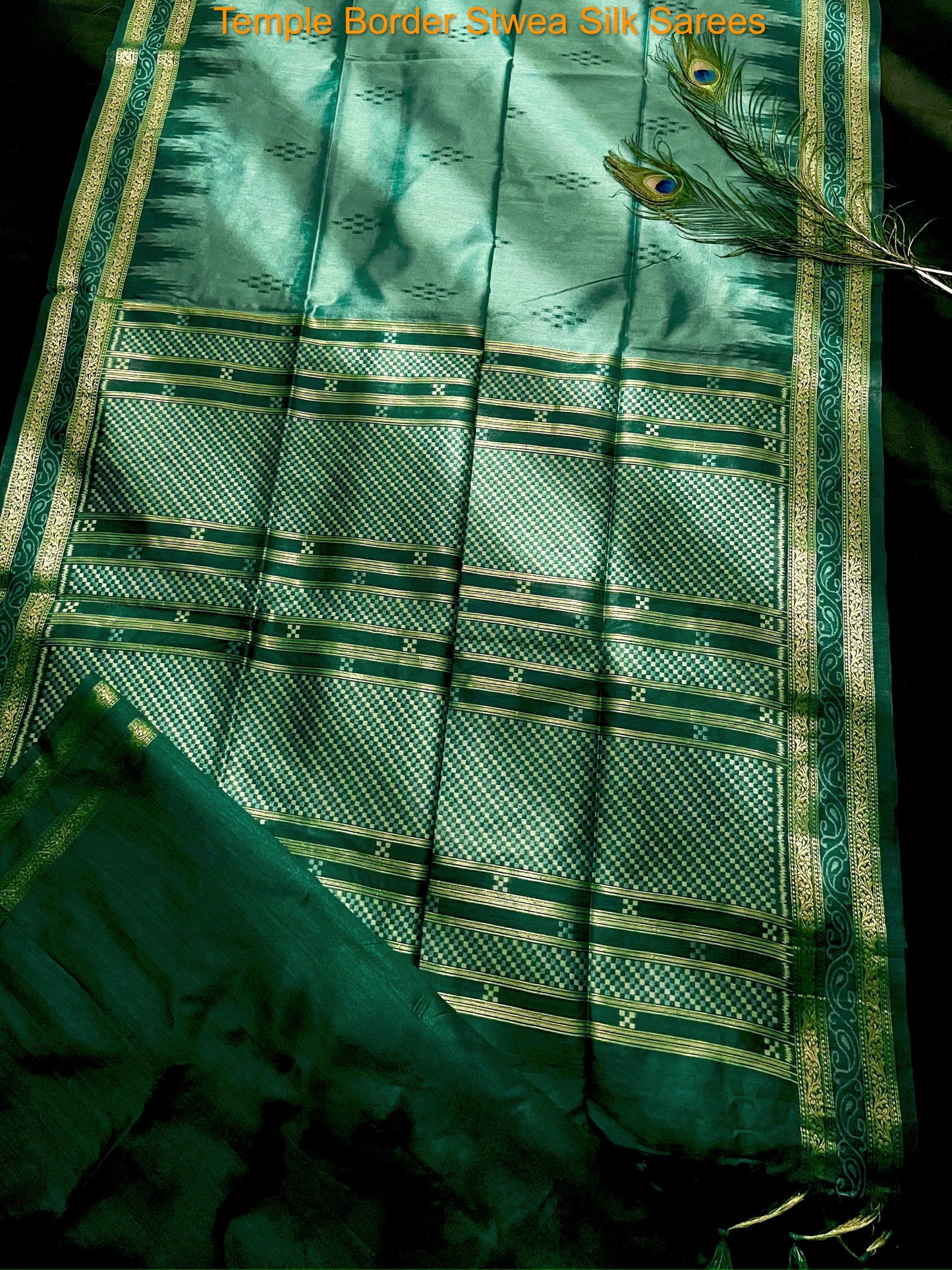 Temple Border Stwea Silk Sarees