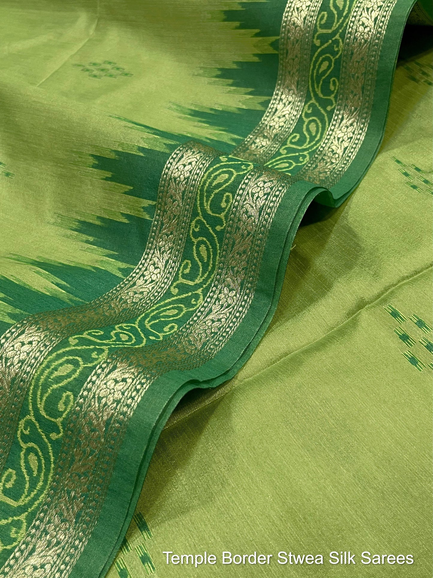 Temple Border Stwea Silk Sarees