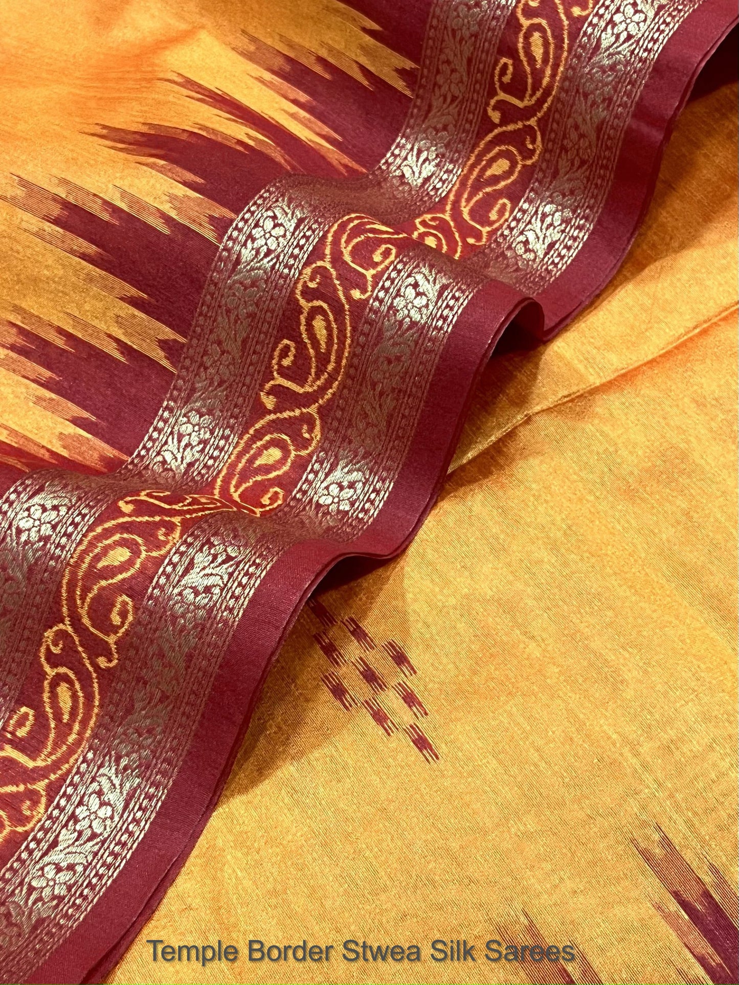 Temple Border Stwea Silk Sarees