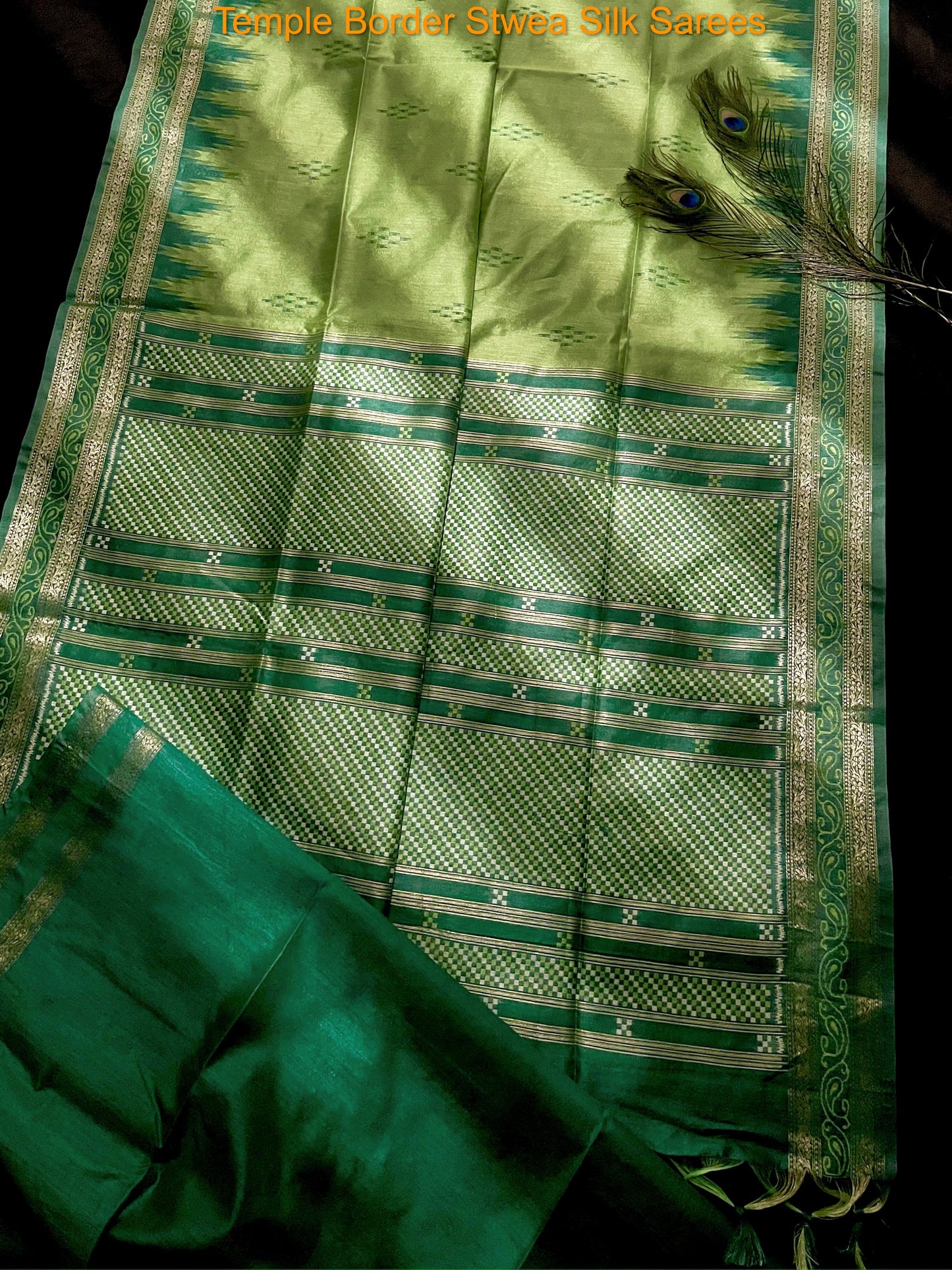 Temple Border Stwea Silk Sarees