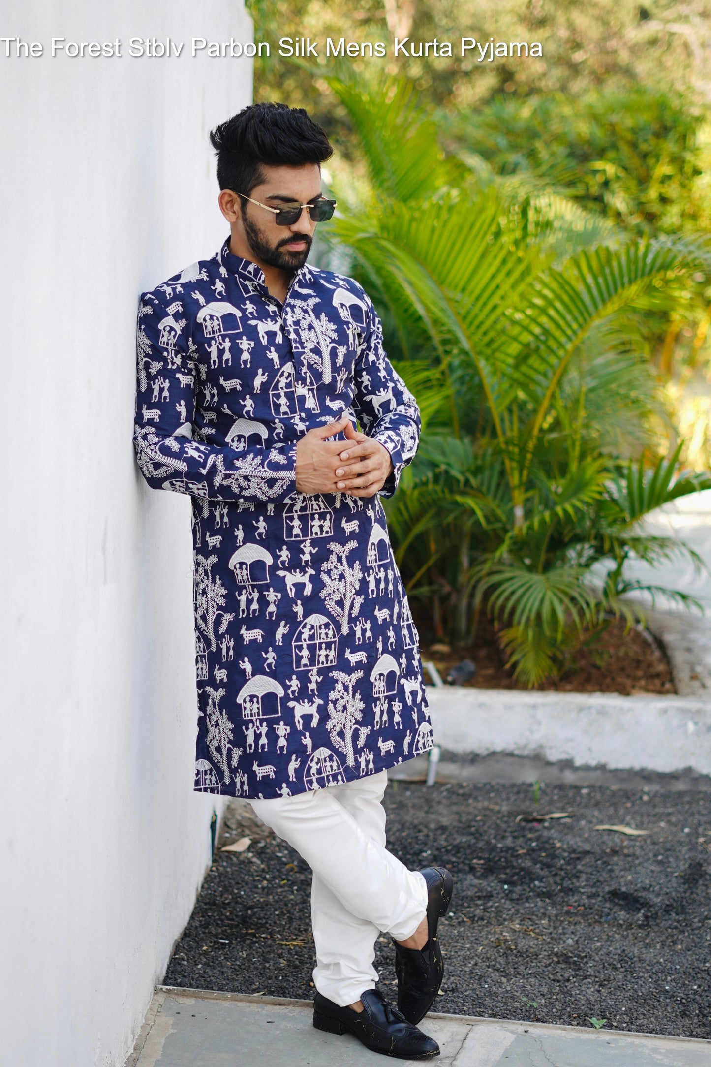 The Forest Stblv Parbon Silk Mens Kurta Pyjama