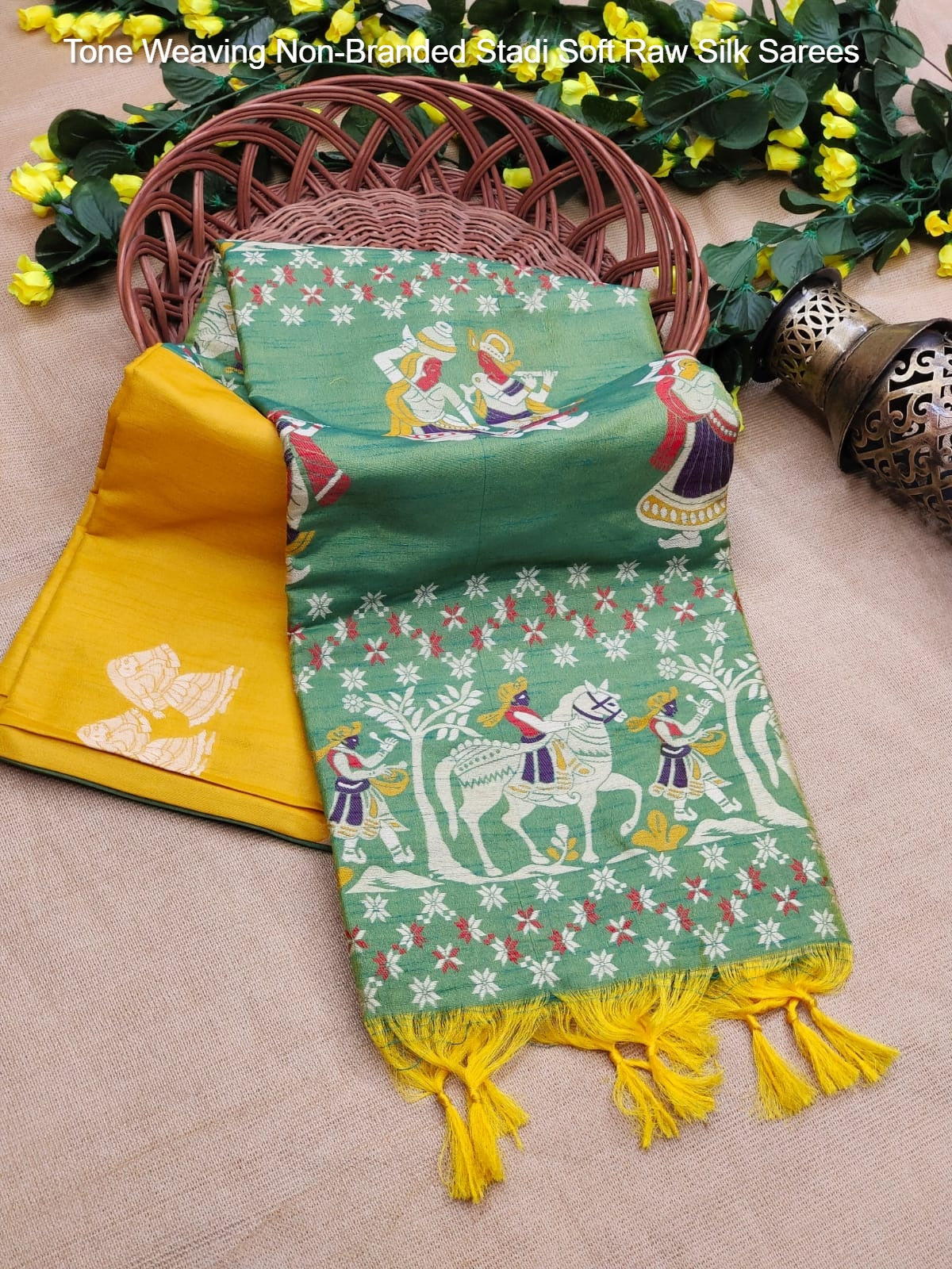 Tone Weaving Non-Branded Stadi Soft Raw Silk Sarees