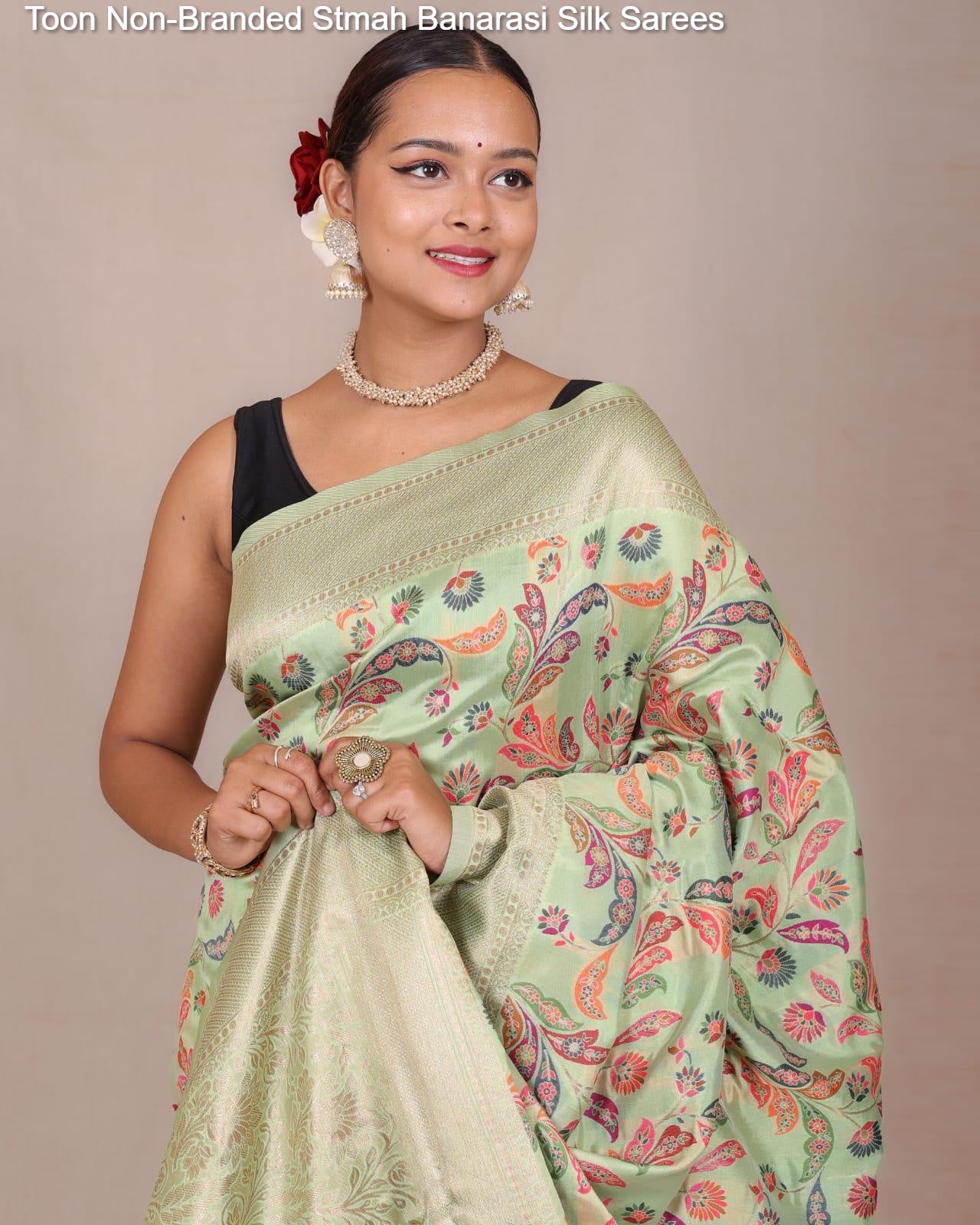Toon Non-Branded Stmah Banarasi Silk Sarees