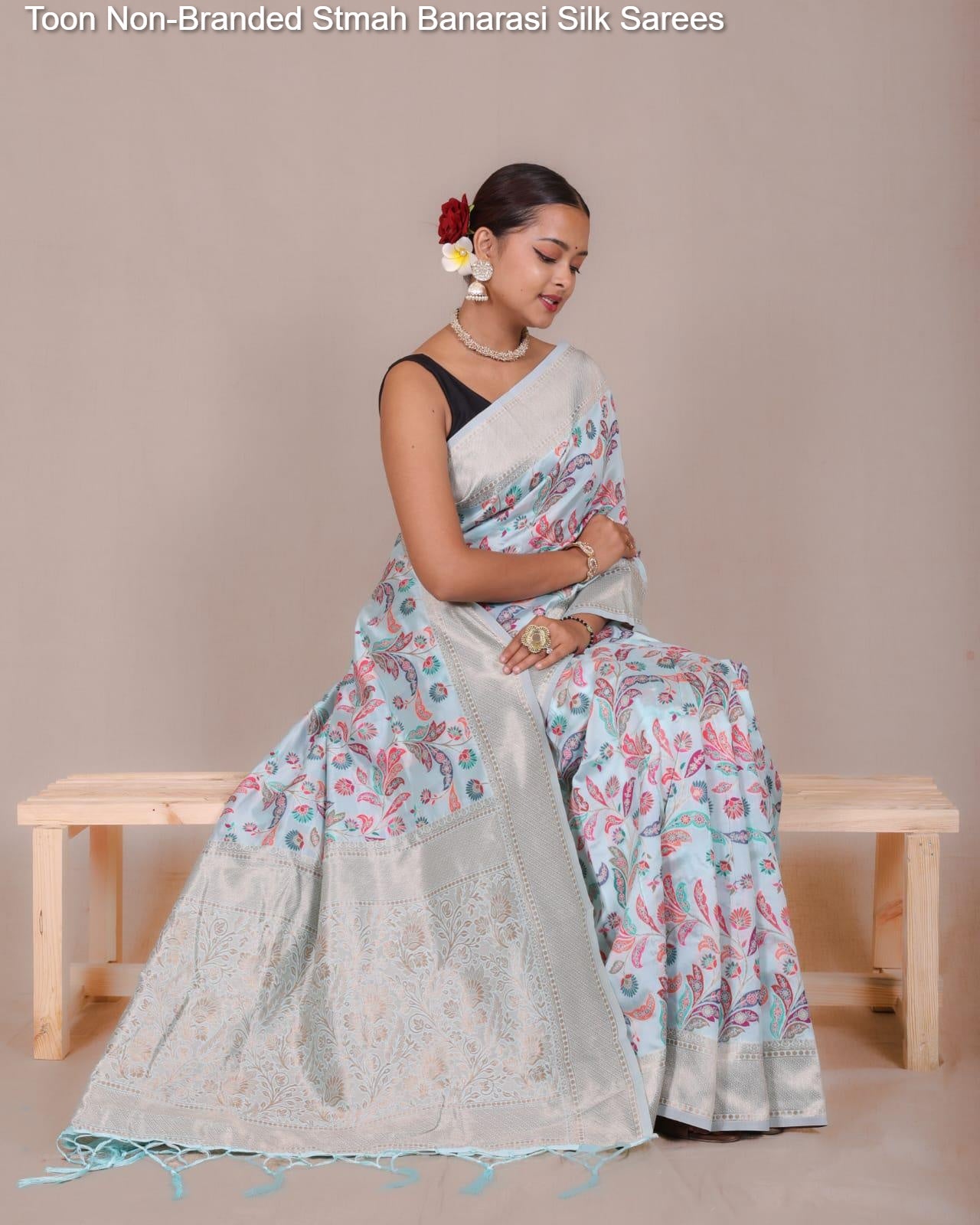 Toon Non-Branded Stmah Banarasi Silk Sarees