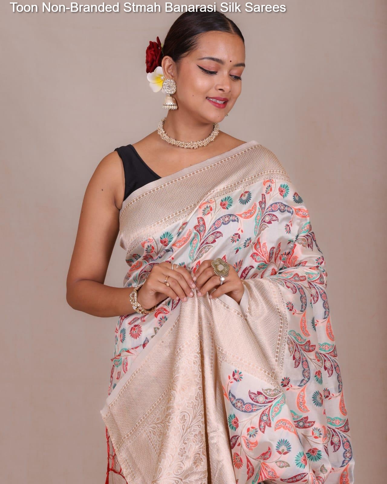 Toon Non-Branded Stmah Banarasi Silk Sarees