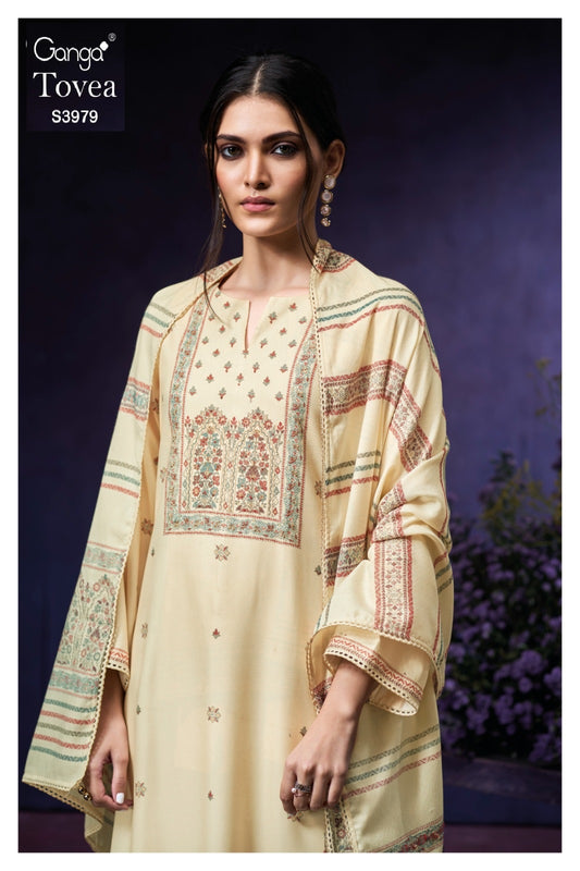 Tovea S3979 Ganga Premium Pure Pashmina Suits