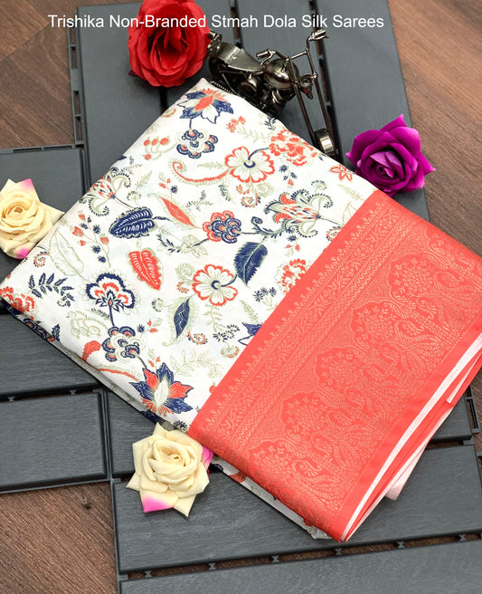 Trishika Non-Branded Stmah Dola Silk Sarees