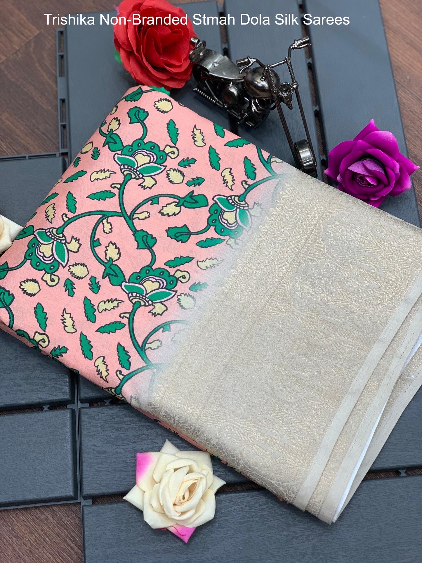 Trishika Non-Branded Stmah Dola Silk Sarees