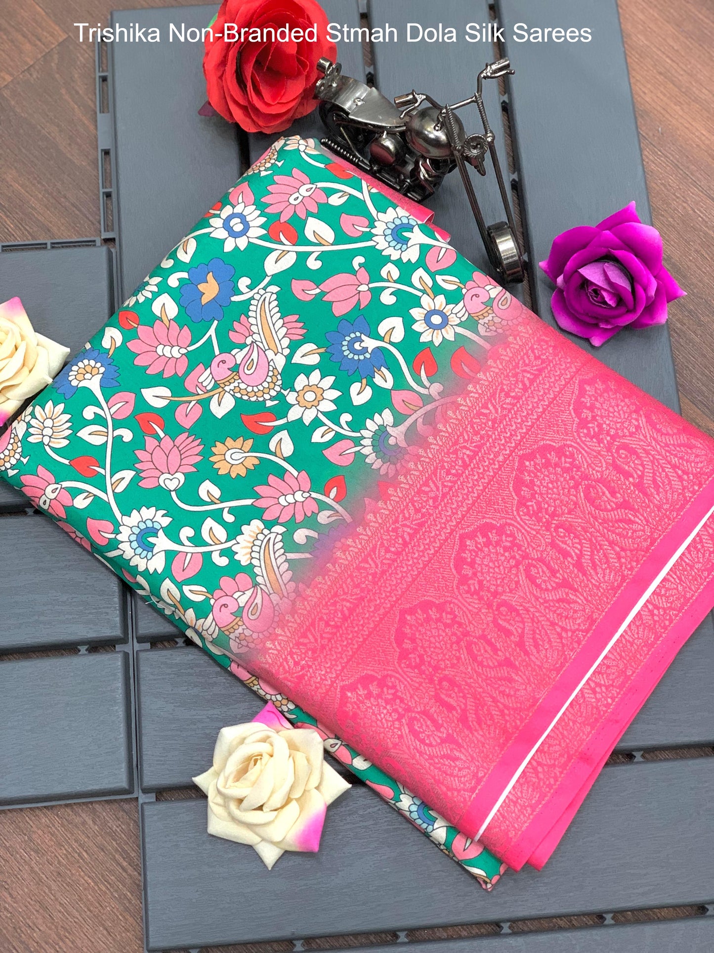 Trishika Non-Branded Stmah Dola Silk Sarees