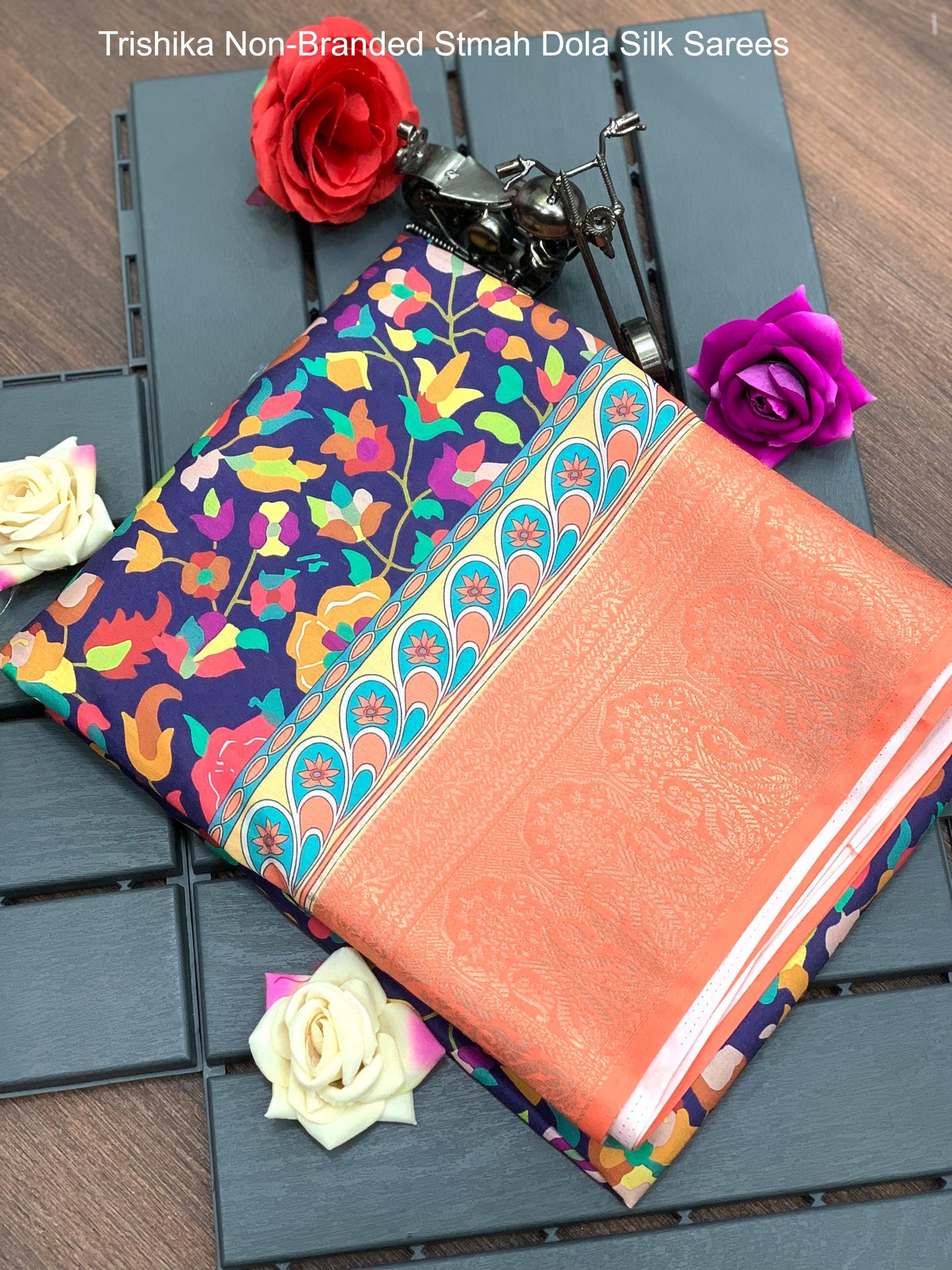 Trishika Non-Branded Stmah Dola Silk Sarees