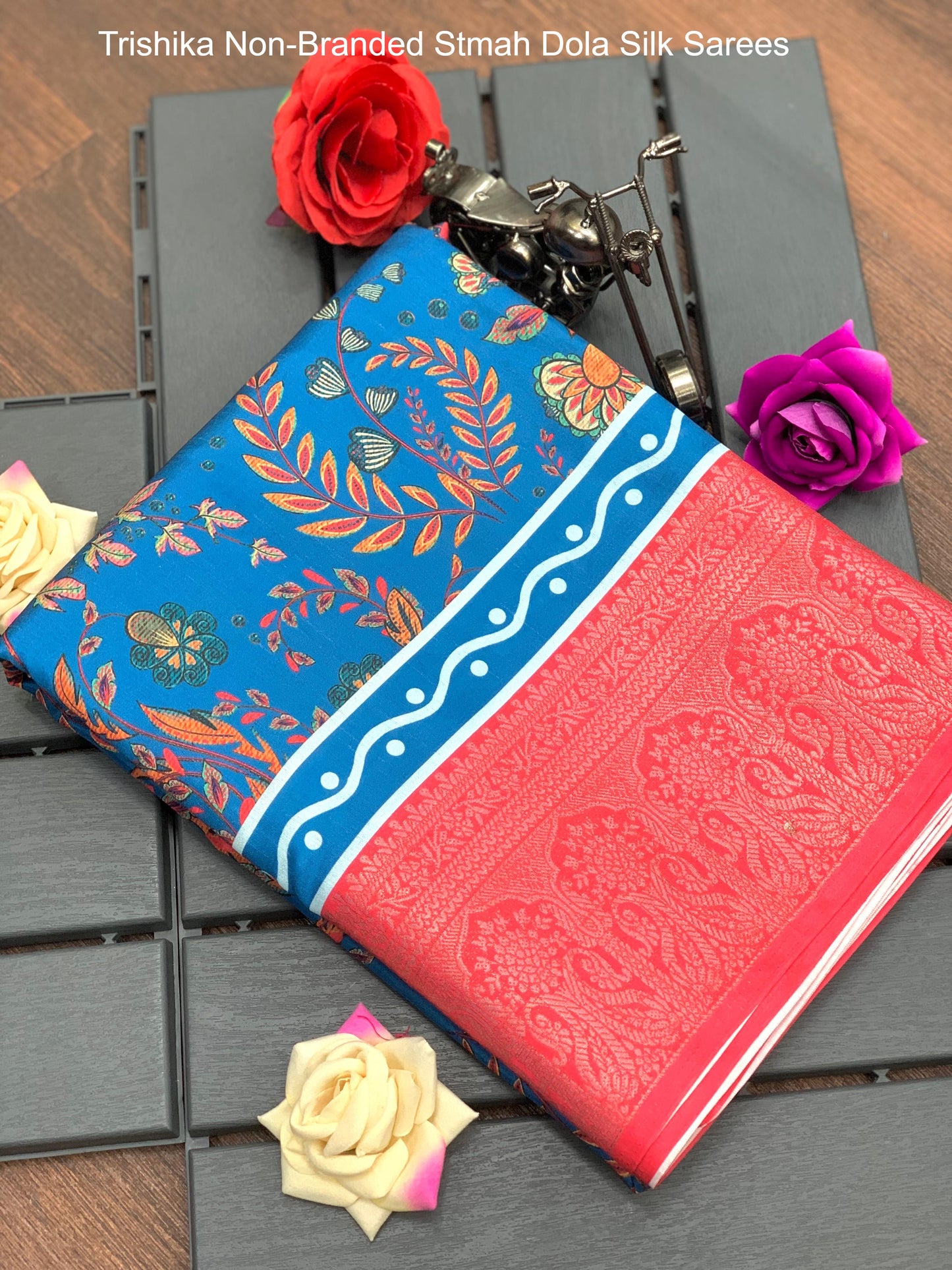 Trishika Non-Branded Stmah Dola Silk Sarees