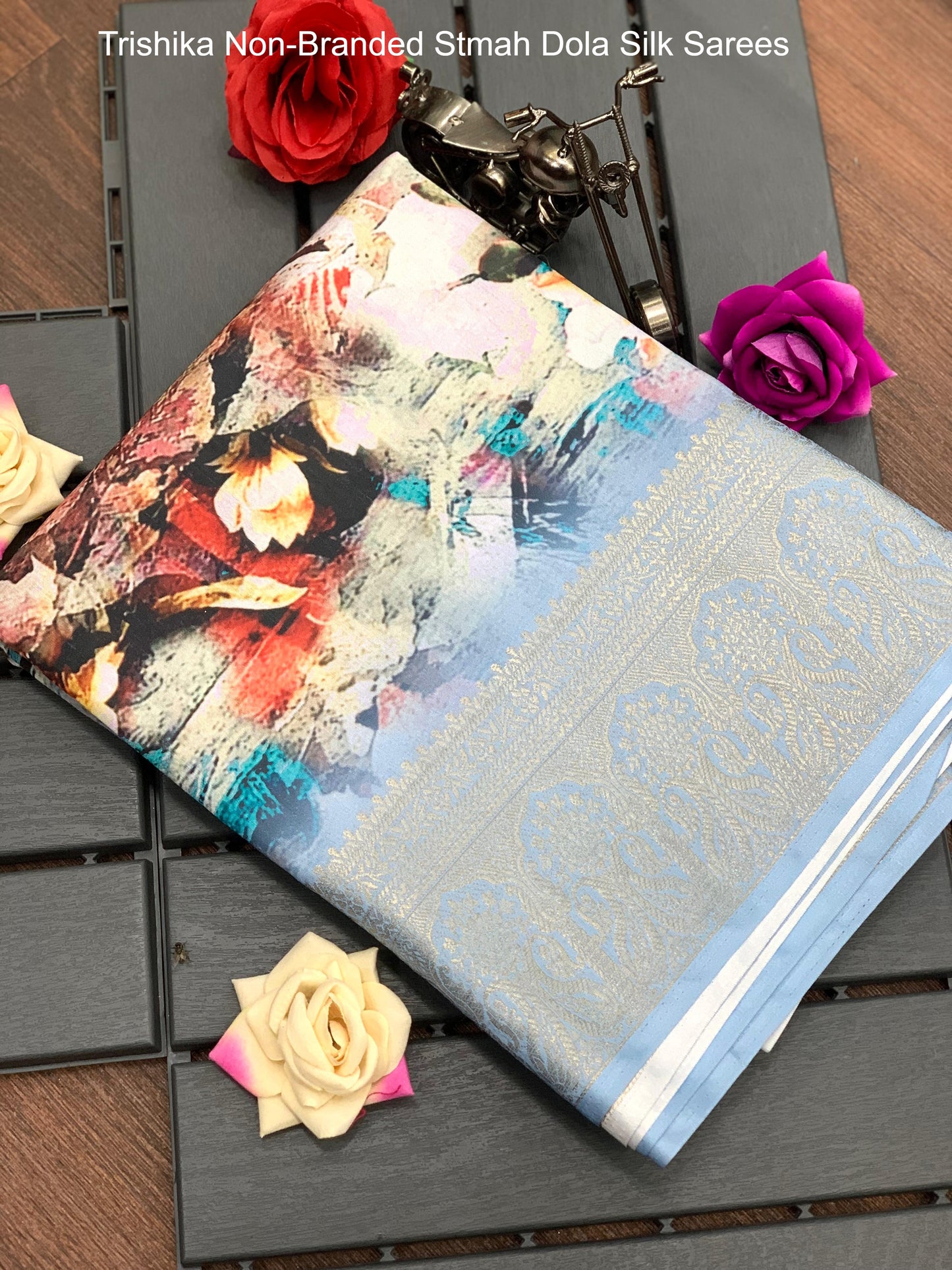 Trishika Non-Branded Stmah Dola Silk Sarees