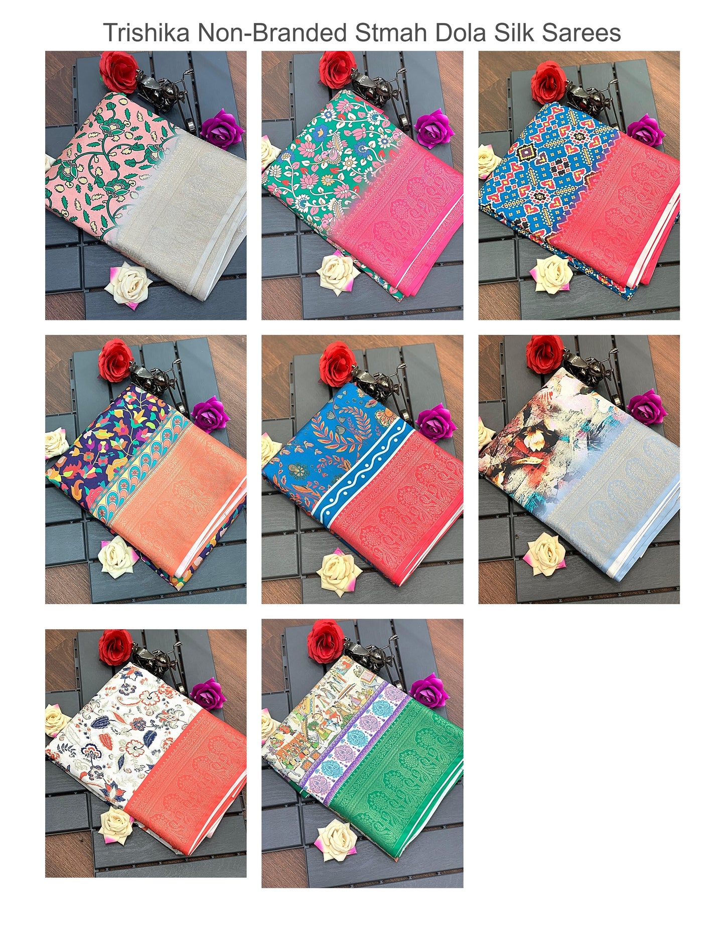 Trishika Non-Branded Stmah Dola Silk Sarees