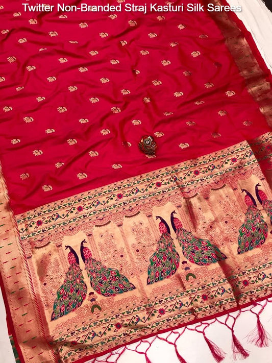 Twitter Non-Branded Straj Kasturi Silk Sarees