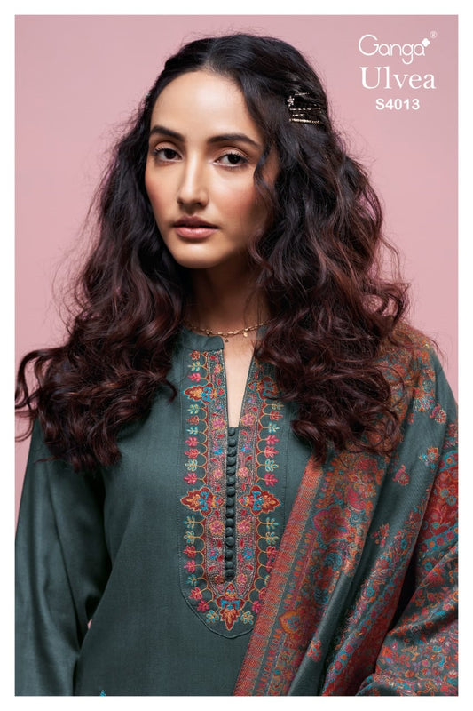 Ulvea 4013 Ganga Embroidery Unstitched Suits
