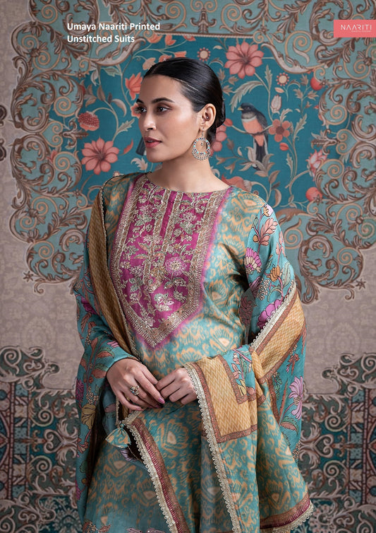Umaya Naariti Printed Unstitched Suits