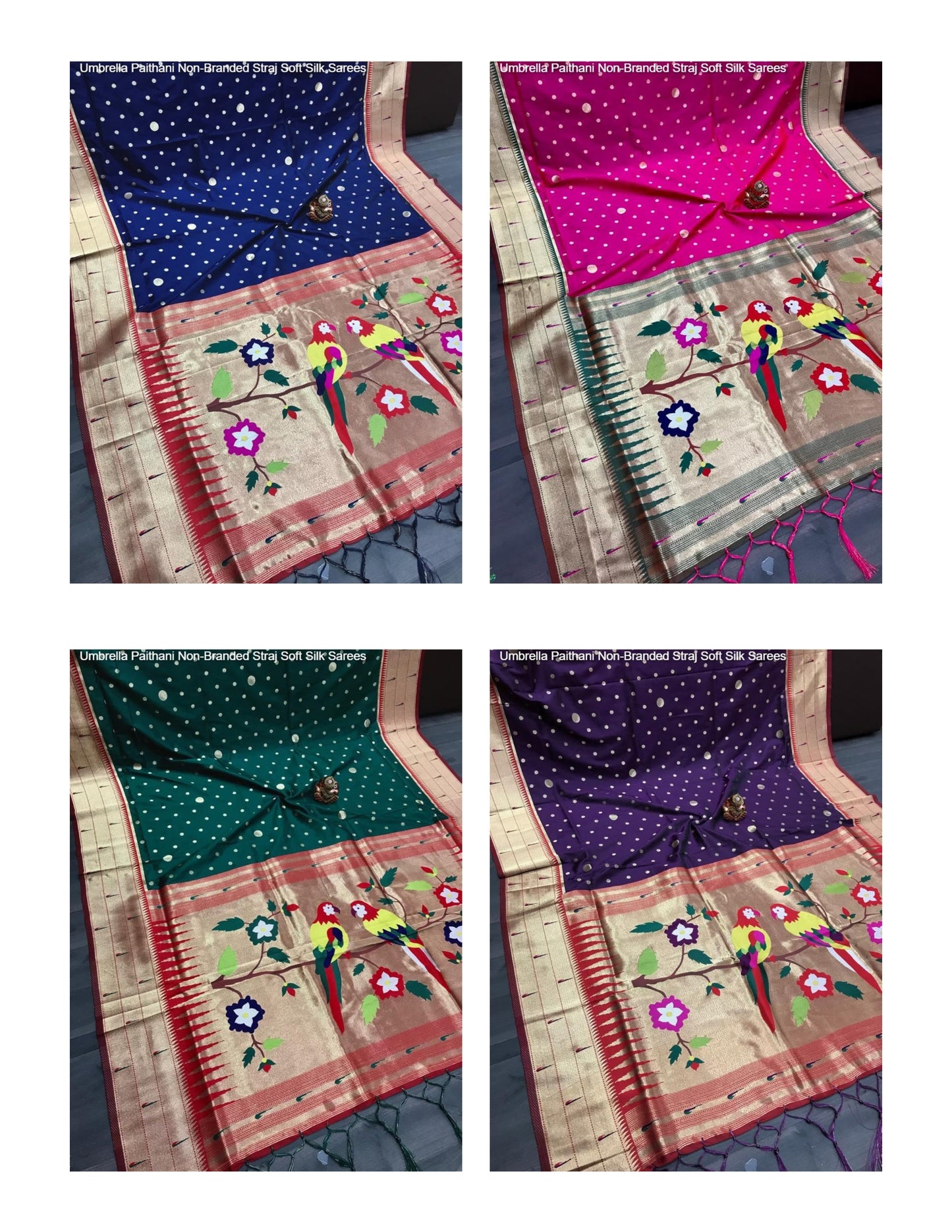 Umbrella Paithani Non-Branded Straj Soft Silk Sarees