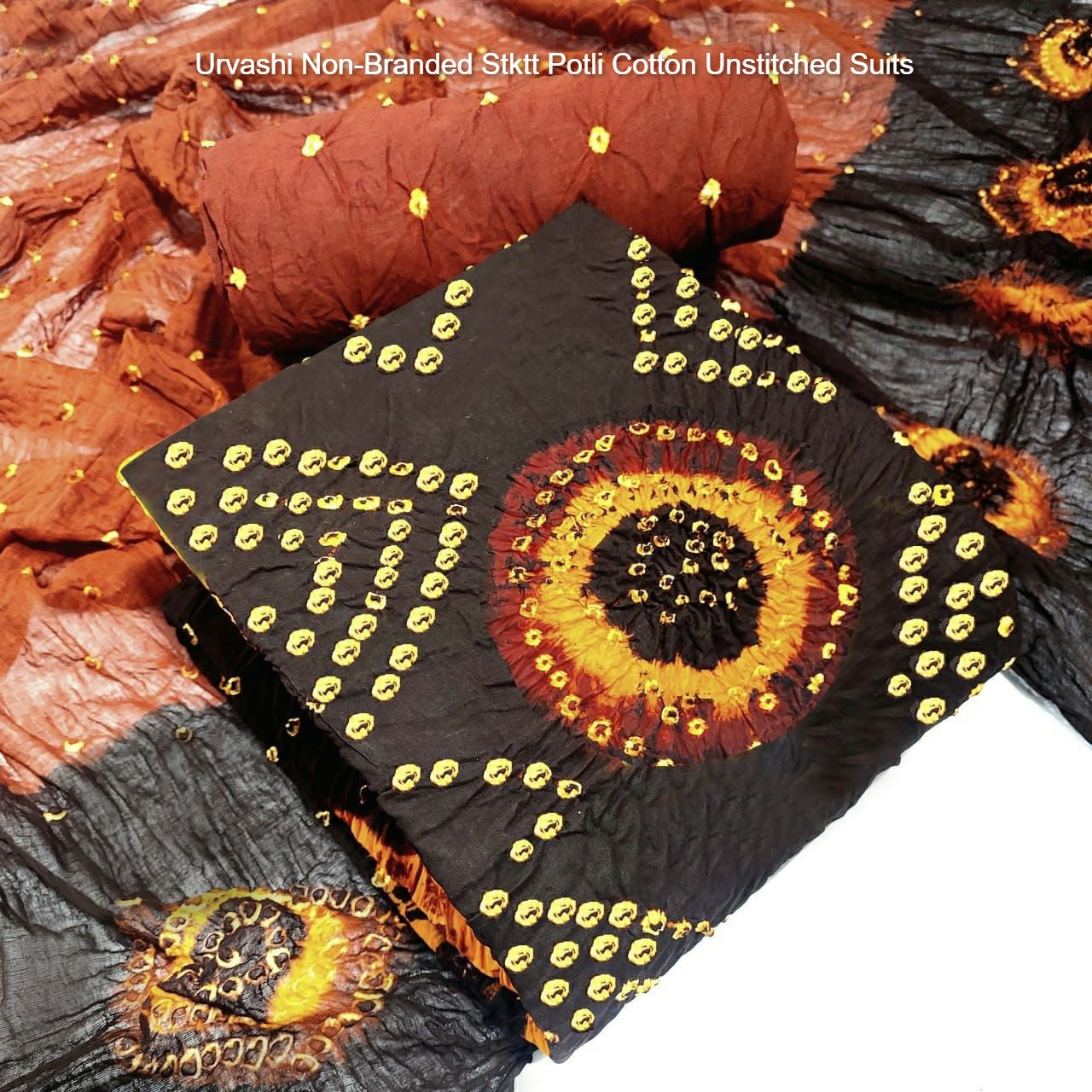 Urvashi Non-Branded Stktt Potli Cotton Unstitched Suits