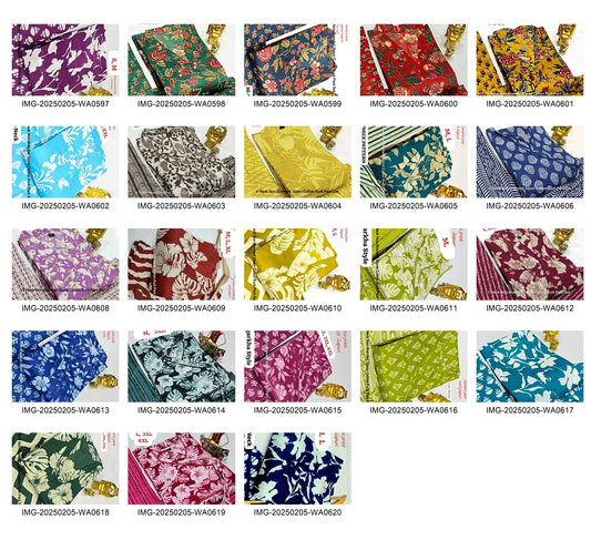 V Neck Non-Branded Stpmr Cotton Kurti Pant Set