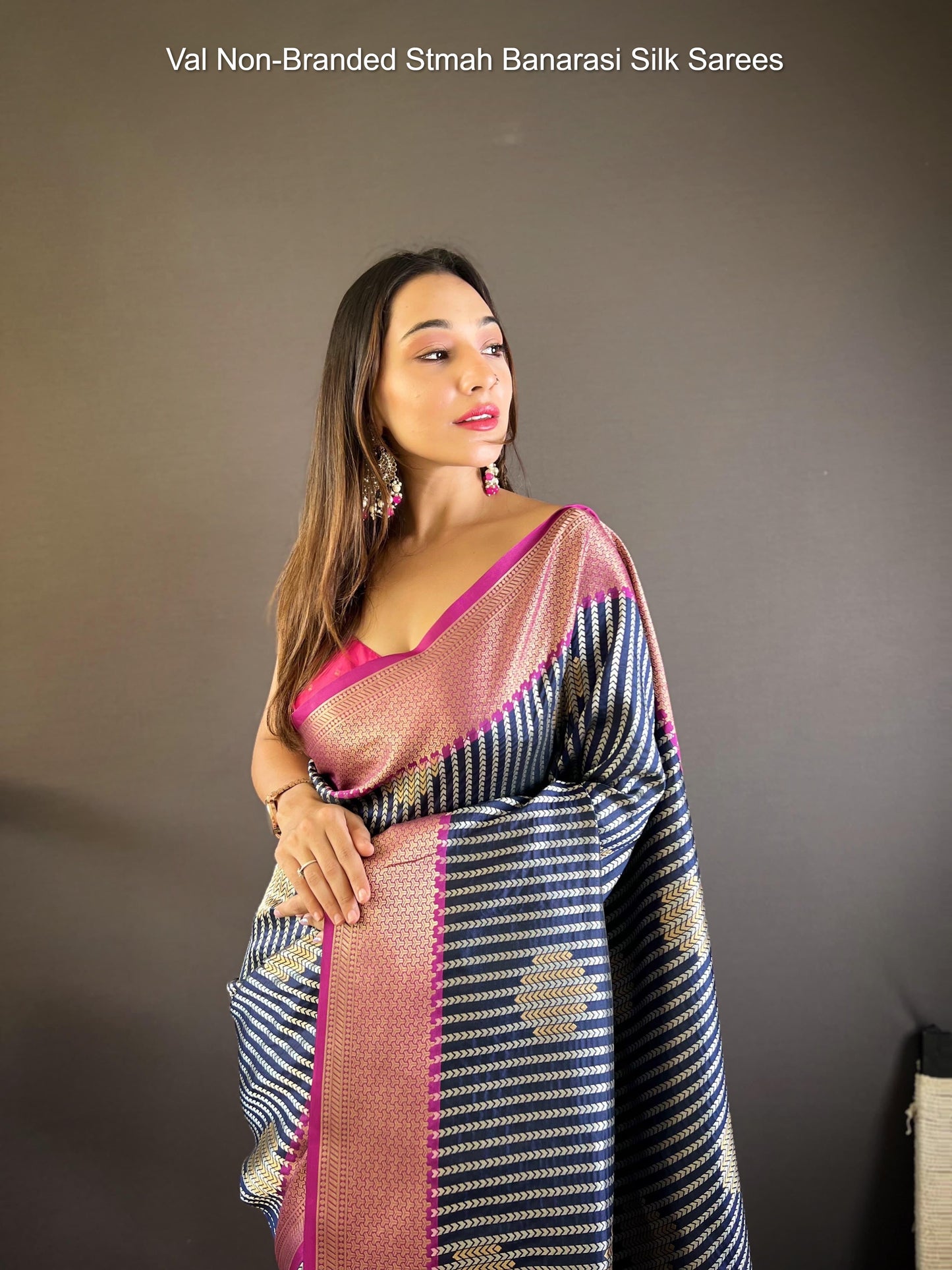 Val Non-Branded Stmah Banarasi Silk Sarees