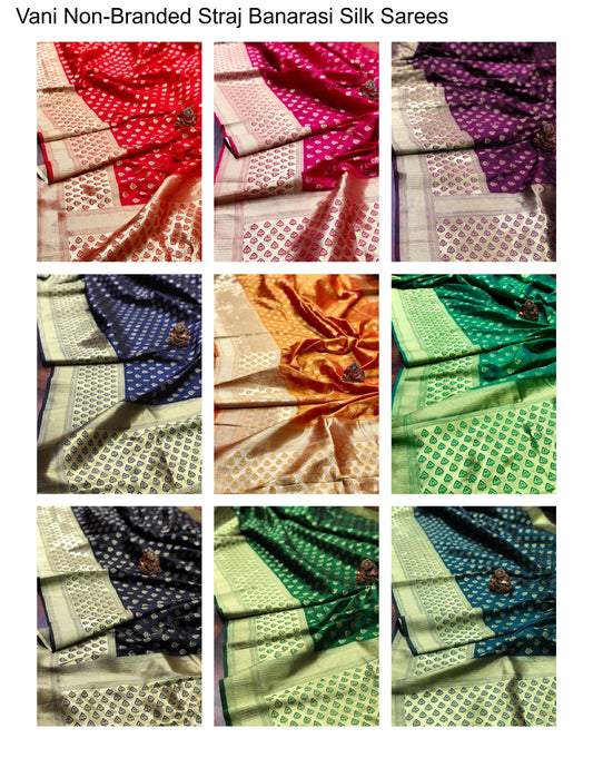 Vani Non-Branded Straj Banarasi Silk Sarees